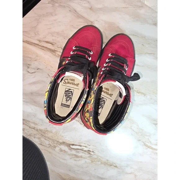Vans Sk8 Hi The Simpsons Bart Black White Red Mens Size 7 Rare